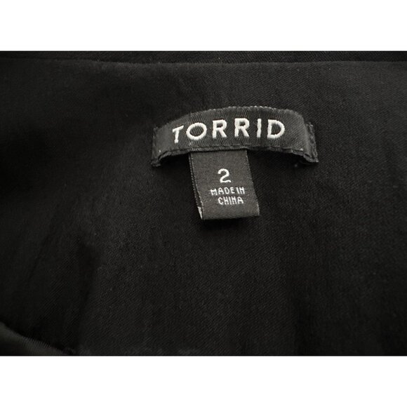 Torrid Black Open Front Blazer Jacket Lined Stretch Fit Rayon Blend Size 2X - Picture 5 of 6